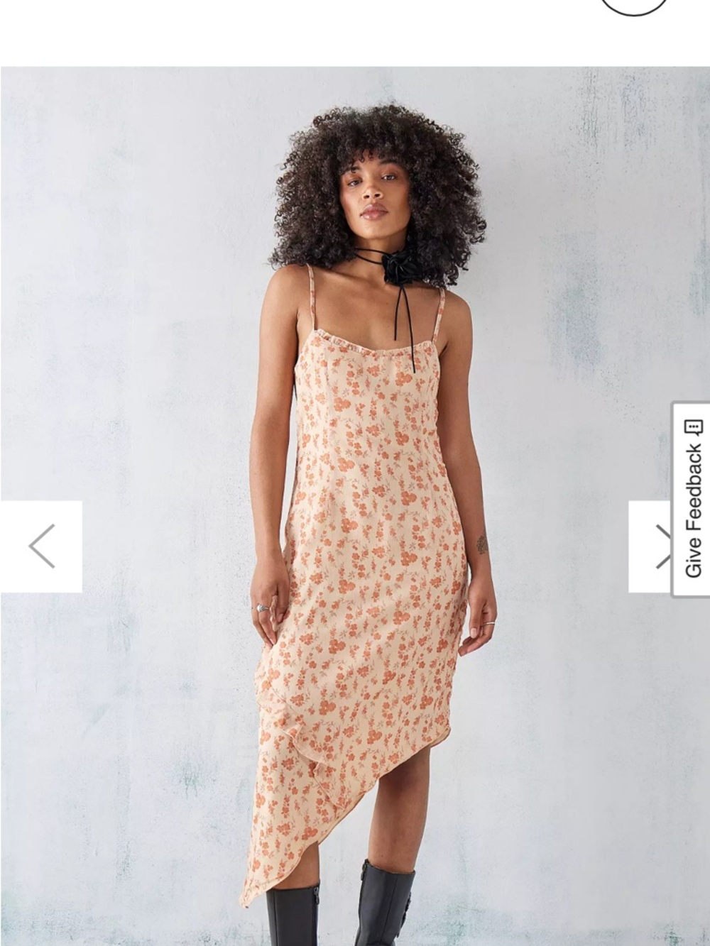 Motel Ryansa Asymmetric Floral Dress